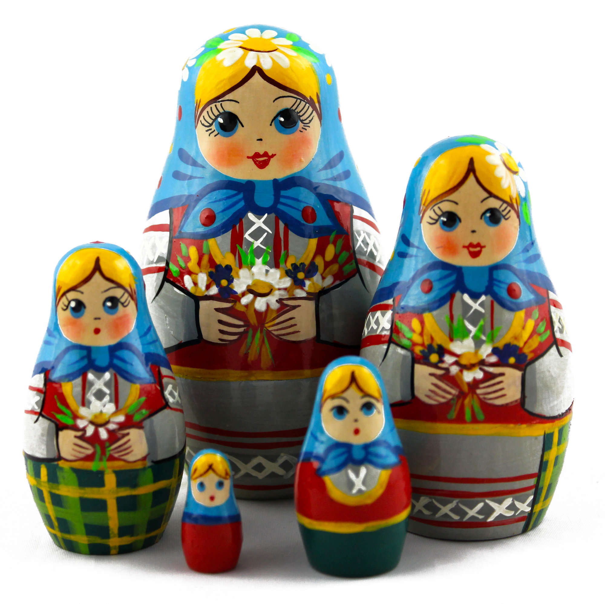 Magideal fatto a mano legno russa Bambola cioé bambole 10 pezzi 